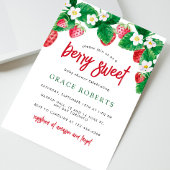 Strawberry Baby Shower Summer Berry Sweet Einladung