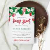 Strawberry Baby Shower Summer Berry Sweet Einladung