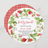 Strawberry Baby Shower Summer Berry Sweet Einladung (Vorne/Hinten)