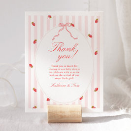 Strawberry Baby Shower Thank You Card Dankeskarte