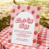 Strawberry Baby Shower Theme Say Baby Game nicht Sockelschild