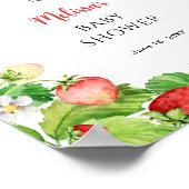 Strawberry Baby Shower Welcome Poster (Ecke)