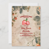 Strawberry Baby Sweet Dusche Einladung (Vorderseite)