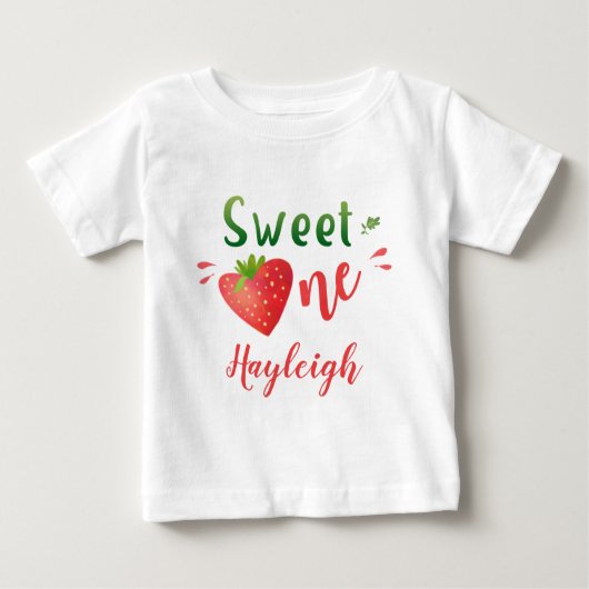 Strawberry Baby T - Shirt Berry Swery Ein Mädchen  (Vorderseite)