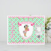 Strawberry Baby Theme Mint & Pink Gingham Chip Bag (Stehend Vorderseite)