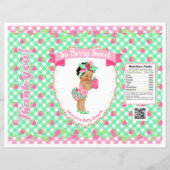 Strawberry Baby Theme Mint & Pink Gingham Chip Bag (Vorderseite)