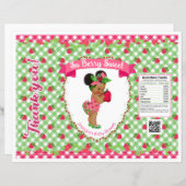 Strawberry Baby Theme Pink Green Gingham Chip Bag (Vorne/Hinten)