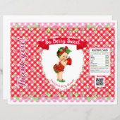 Strawberry Baby Theme Red Gingham Chip Bag (Vorne/Hinten)