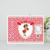 Strawberry Baby Theme Red Gingham Chip Bag (Stehend Vorderseite)
