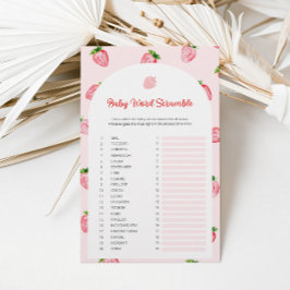 Strawberry Baby Word Scramble Baby Showgame