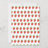 Strawberry-Babydusche | Berry Sweet baby Einladung (Rückseite)