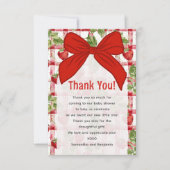 Strawberry-Babydusche Dankeskarte (Vorderseite)
