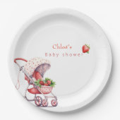 Strawberry-Babydusche Pappteller (Vorderseite)