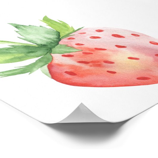 Strawberry-Babydusche Poster (Ecke)