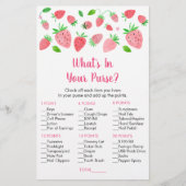 Strawberry Babydusche Was in deinem Handschuh ist (Vorderseite)