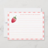 Strawberry Babyduschenempfehlung für Mama Card Einladung (Vorderseite)