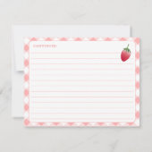 Strawberry Babyduschenempfehlung für Mama Card Einladung (Rückseite)