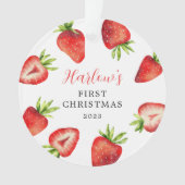 Strawberry Baby's First Christmas Ornament (Vorderseite)