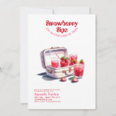 Strawberry Bachelorette Itinerary Weekend Einladung (Vorderseite)