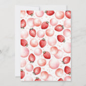 Strawberry Balloons Berry Sweet Baby Dusche Einladung (Rückseite)