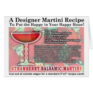 Strawberry Balsamic Martini Recipe Grußkarte