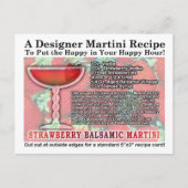 Strawberry Balsamic Martini Rezept Postkarte (Vorderseite)