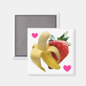 Strawberry Banana Liebe Magnet (Vorderseite/Rückseite)