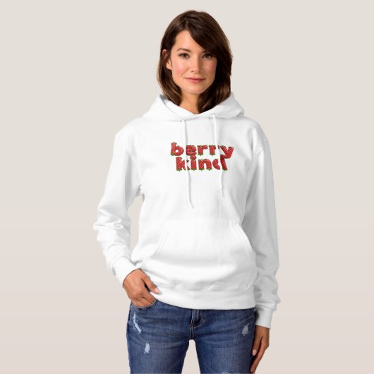 Strawberry Basic Hooded Sweatshirt, Beerenart Hoodie (Vorne ganz)