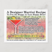 Strawberry Basil Martini Rezept Postkarte (Vorderseite)