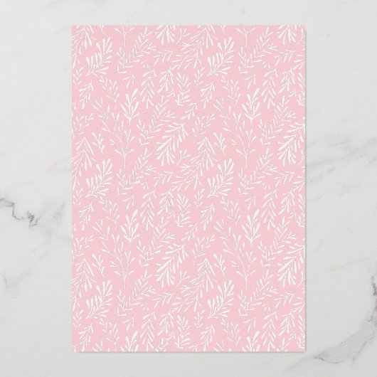 Strawberry Basket Berry Sweet Baby Dusche Gold Folieneinladung (Rückseite)