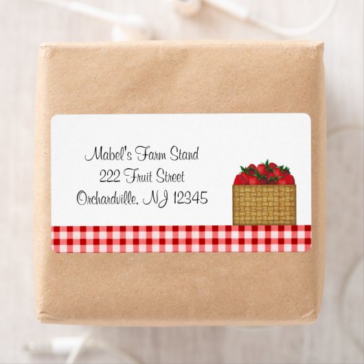 Strawberry Basket Business Label (Insitu)