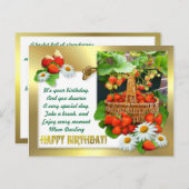 Strawberry Basket ~ Geburtstagskarte Postkarte (Vorne/Hinten)
