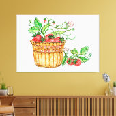 Strawberry Basket Leinwanddruck (Insitu (Wohnzimmer))