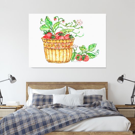 Strawberry Basket Leinwanddruck (Insitu (Schlafzimmer))