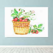Strawberry Basket Leinwanddruck (Insitu (Holzboden))