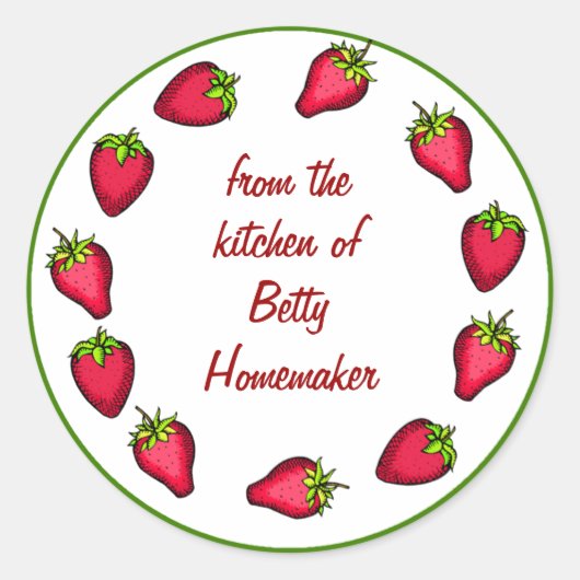 Strawberry behält sich das Konservieren von Markie Runder Aufkleber (Vorderseite)