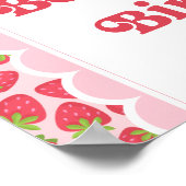 Strawberry Berry 1. Geburtstag 16x20 Willkommen Poster (Ecke)