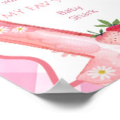 Strawberry Berry 1. Geburtstag Party Milestone Poster (Ecke)