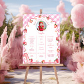 Strawberry Berry 1. Geburtstag Party Milestone Poster