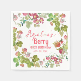 Strawberry Berry 1. Geburtstag Party Serviette