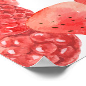 Strawberry Berry Baby Dusche Begrüßungszeichen Poster (Ecke)