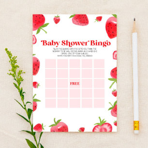 Strawberry Berry Bingo Baby Showspiel Briefpapier