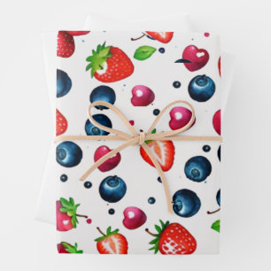 Strawberry Berry Birthday Party Berry Sweet Geschenkpapier Set