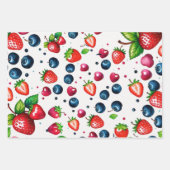 Strawberry Berry Birthday Party Berry Sweet Geschenkpapier Set (Vorderseite)