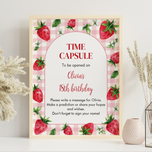 Strawberry Berry Birthday Time Kapsel Poster