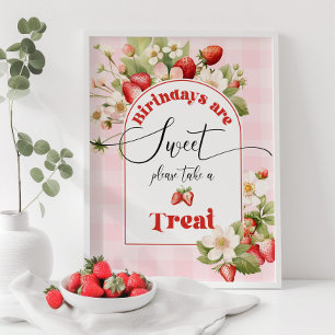 Strawberry Berry Birthdays sind süß und nehmen Sie Poster