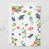 Strawberry Berry Bridal Dusche Einladung (Rückseite)