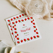Strawberry Berry Einladung zum Geburtstag Serviette