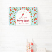 Strawberry Berry erste Geburtstagsparty Hintergrun Banner (InSitu)