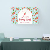 Strawberry Berry erste Geburtstagsparty Hintergrun Banner (Messe)